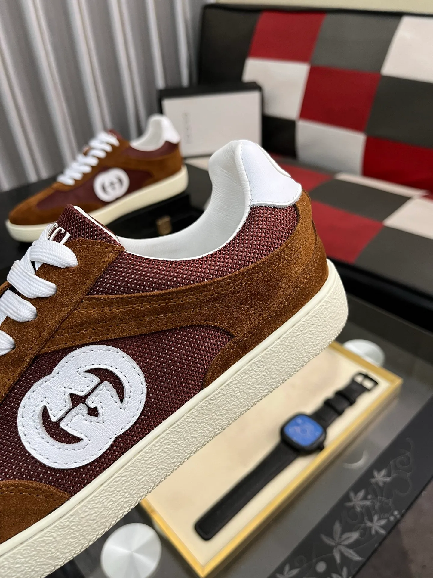 Men's shoes 💰400⌚️⌚️《GUCCI》The latest hot-selling casual shoes, top brand [seduce] luxury~purchase, top~quality. Products sold at the counter [strong] Original embossed calfskin fabric ➕ Comfortable sheepskin lining, code number: 38-443️⃣colors available